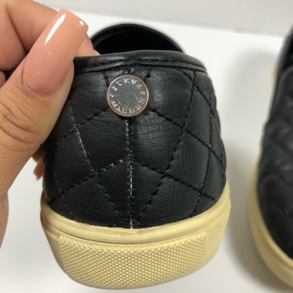 Steve Madden Black Quilted Slip-On Sneakers - Picture 6 of 8
